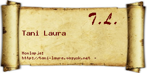 Tani Laura névjegykártya